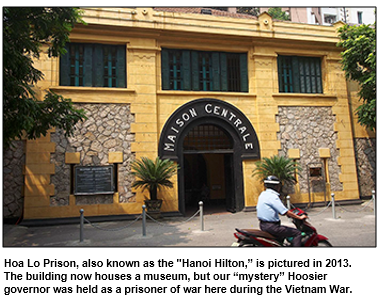 Hoa Lo Prison, also known as the Hanoi Hilton, is pictured in 2013. The building now houses a museum, but our mystery Hoosier governor was held as a prisoner of war here during the Vietnam War.
