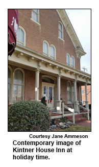 Contemporary image of Kintner House Inn at holiday time.
Courtesy Jane Ammeson.