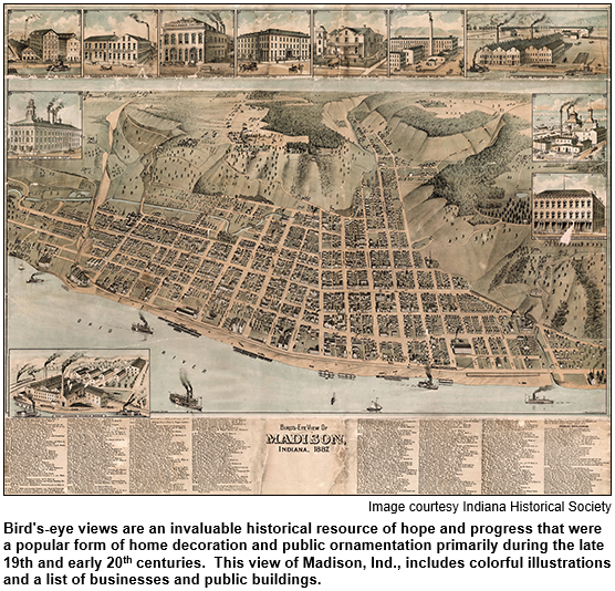 Bird's-eye map of Madison, Ind., 1887.