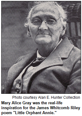 Mary Alice Gray was the real-life inspiration for the James Whitcomb Riley poem "Little Orphant Annie." Photo courtesy Alan E. Hunter Collection.