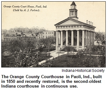 The Orange County courthouse. Image courtesy Indiana Historical Society.