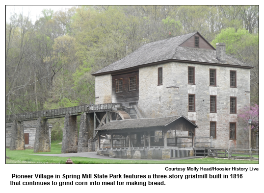 Boxley Cabin in our mystery town in Hamilton County. Abolitionist George Boxley built the cabin in 1830 after fleeing his home state of Virginia, where he had been jailed for his work to end slavery. The cabin was restored in 2008.
Courtesy Molly Head/Hoosier History Live.