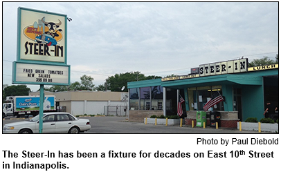 The Steer-In restaurant has been a fixture for decades on East 10th Street in Indianapolis. Photo by Paul Diebold.